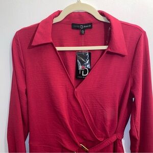 FRED DAVID long red dress